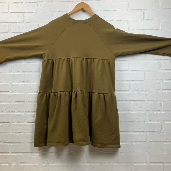 Natural Life Sweatshirt Material Midi Dress Boho Babydoll Dress w/pockets XS/S - Picture 3 of 4